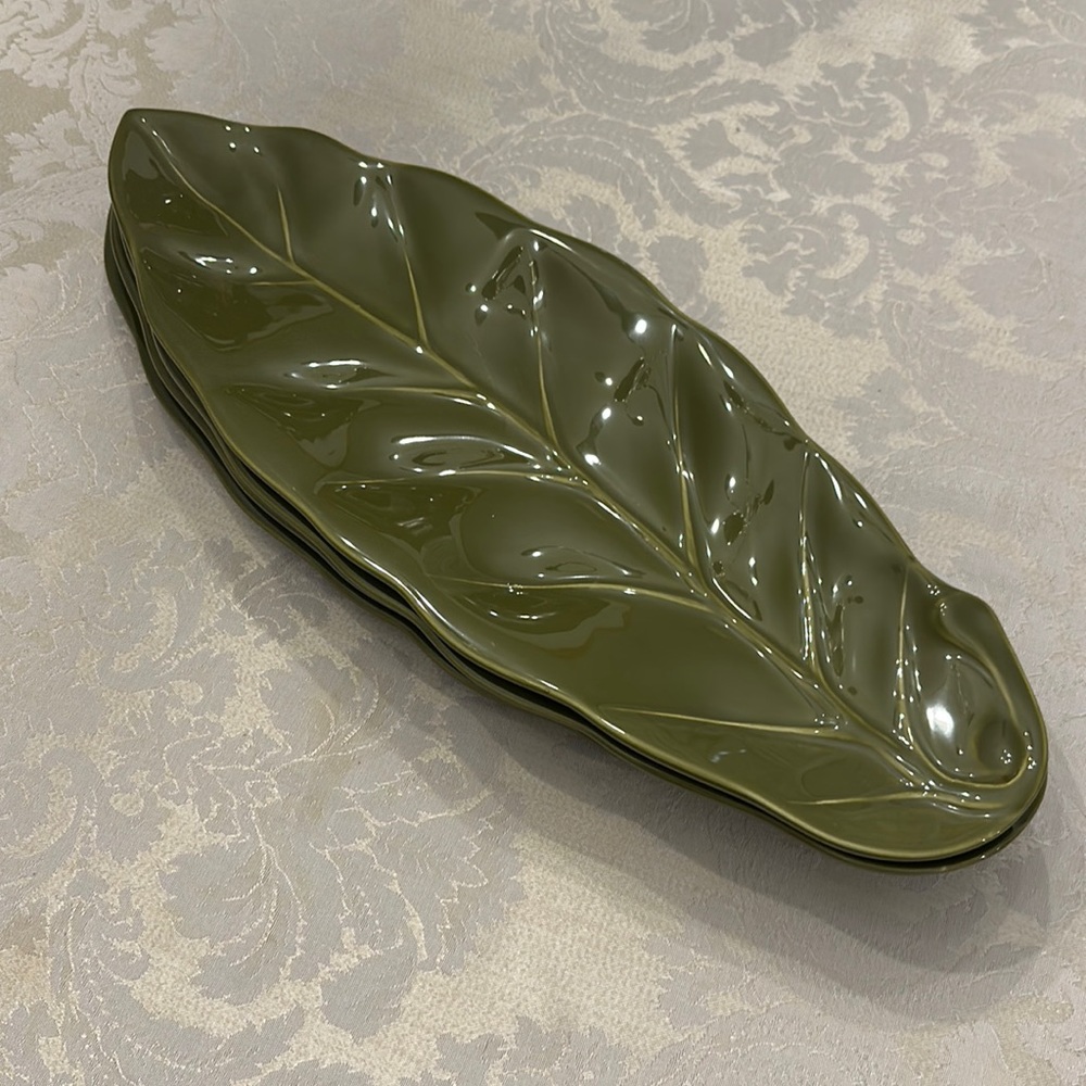 New Harry and David Tropical Leaf Platter
